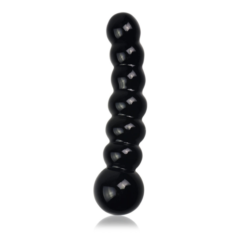 Стеклянный фаллоимитатор с шариками Lovetoy 6.8 Glass Romance