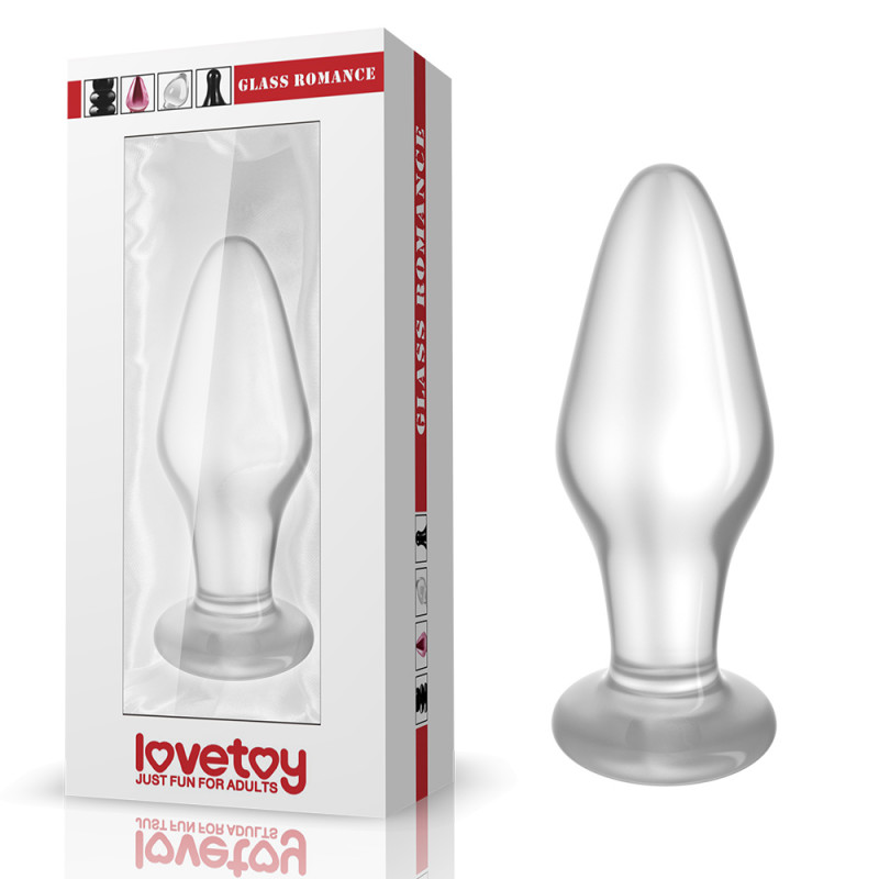 Стеклянная анальная пробка Love Toy 4.3 Glass Romance