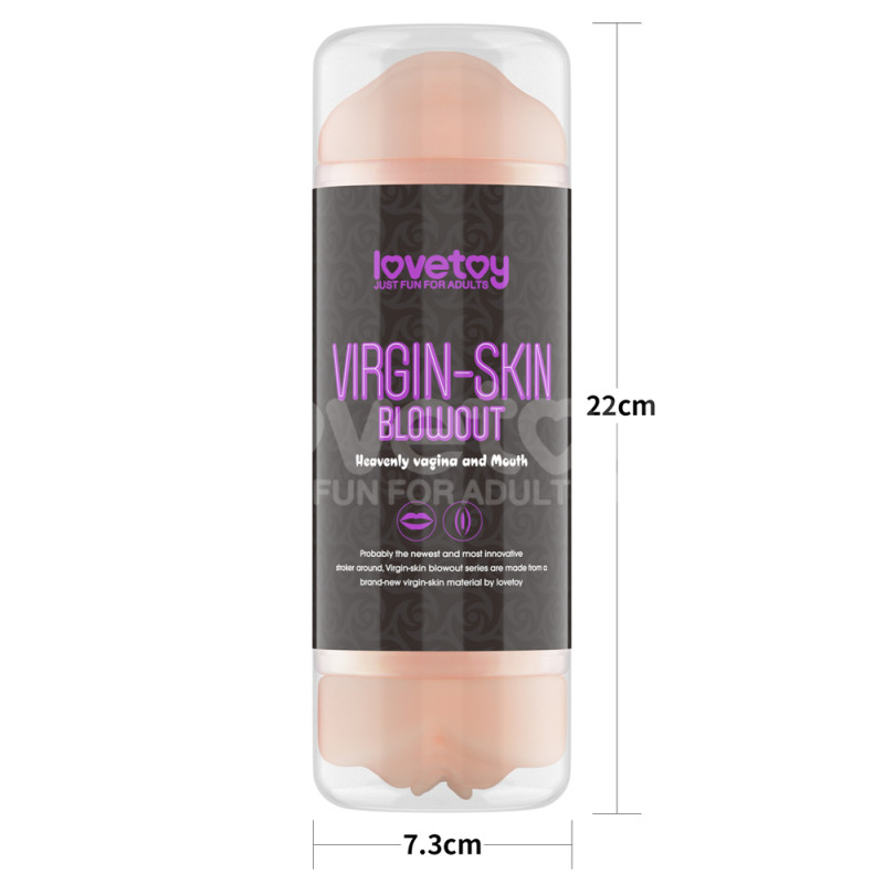 Двойной мастурбатор вагина и ротик Virgin skin Blowout Double Side Stroker Vagina and Mouth