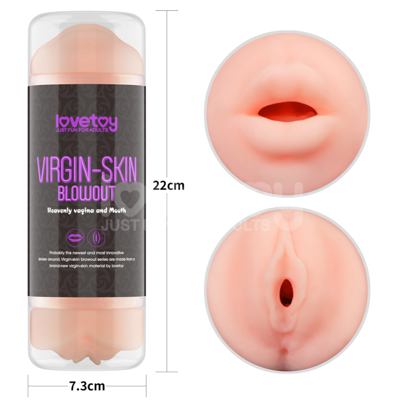 Двойной мастурбатор вагина и ротик Virgin skin Blowout Double Side Stroker Vagina and Mouth