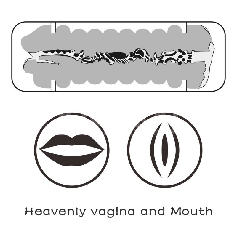 Двойной мастурбатор вагина и ротик Virgin skin Blowout Double Side Stroker Vagina and Mouth