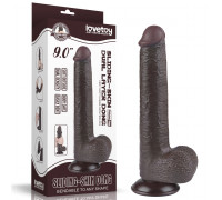 Реалистичный фаллоимитатор с подвижной кожей Love Toy 9 Sliding Skin Dual Layer Dong Black, 22 см