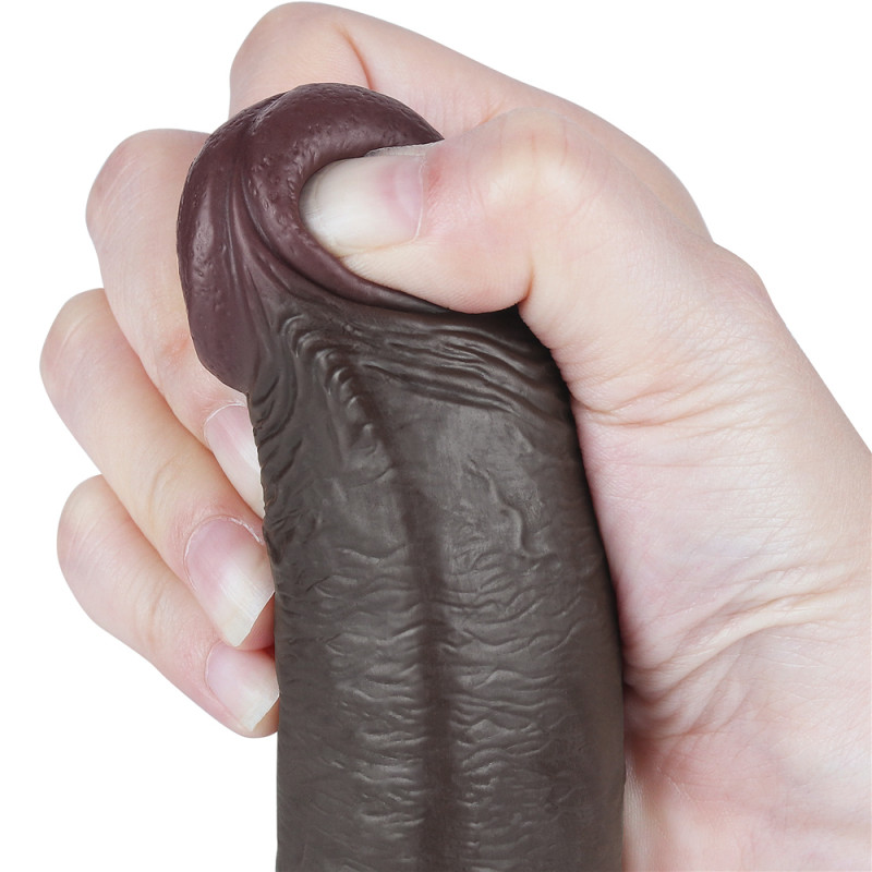 Реалистичный фаллоимитатор с подвижной кожей Love Toy 9 Sliding Skin Dual Layer Dong Black, 22 см