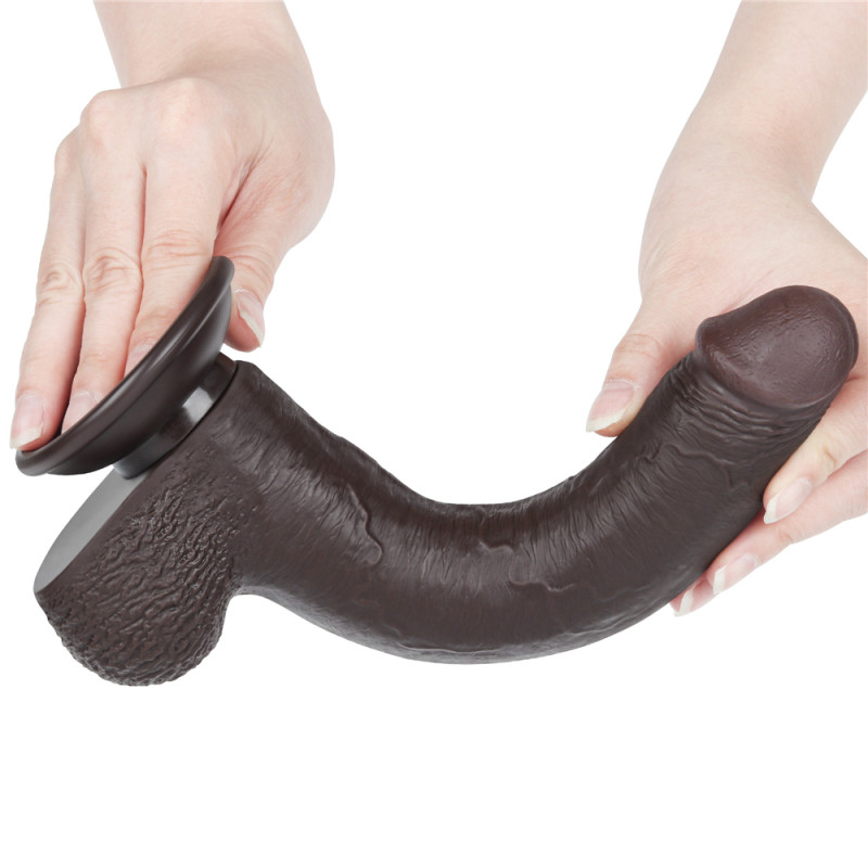 Реалистичный фаллоимитатор с подвижной кожей Love Toy 9 Sliding Skin Dual Layer Dong Black, 22 см