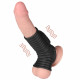 Эрекционный рукав с вибрацией Vibrating Wave Knights Ring with Scrotum Sleeve Black