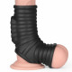 Эрекционный рукав с вибрацией Vibrating Wave Knights Ring with Scrotum Sleeve Black