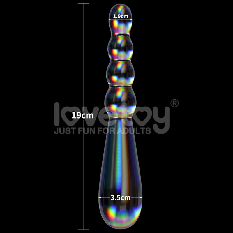 Стеклянный фаллоимитатор Twilight Gleam Glass Dildo Rising Ripples