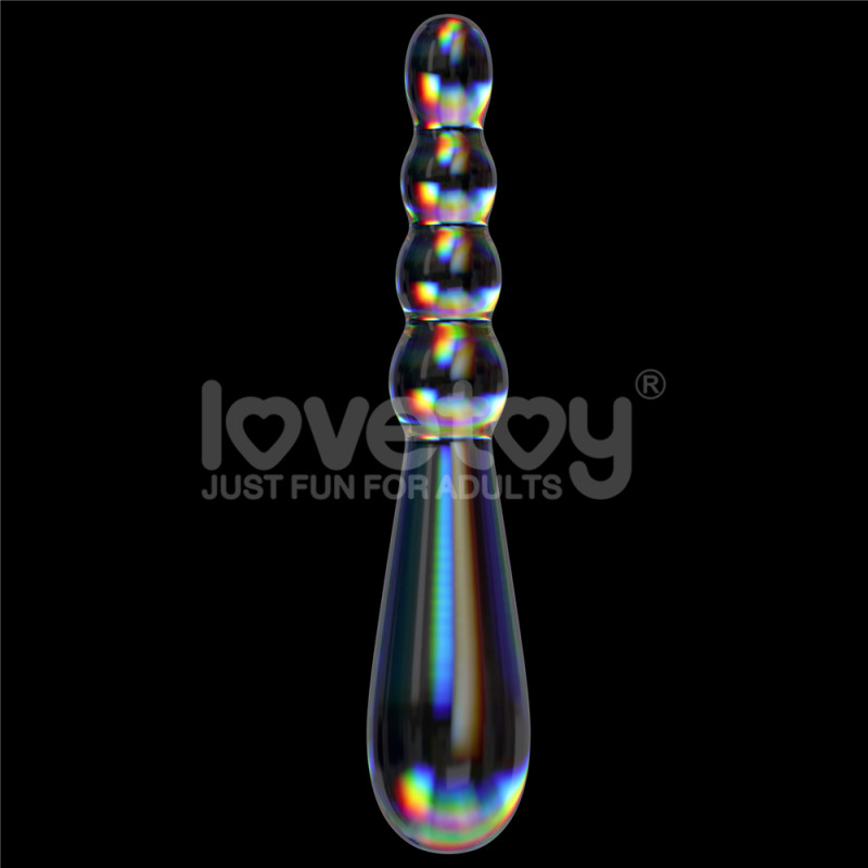 Стеклянный фаллоимитатор Twilight Gleam Glass Dildo Rising Ripples