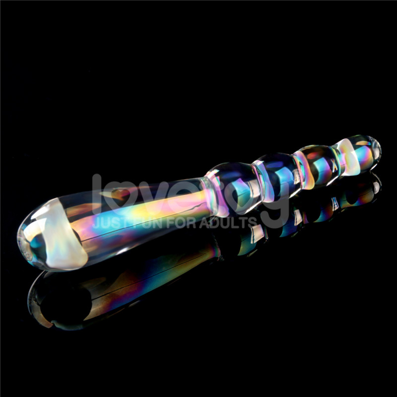 Стеклянный фаллоимитатор Twilight Gleam Glass Dildo Rising Ripples