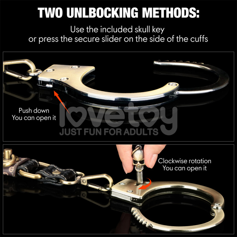Наручники металлические бронзовые Rebellion Reign Heavy Metal Handcuffs