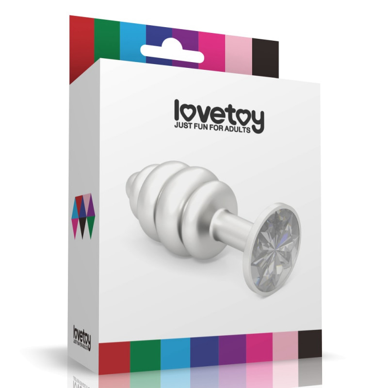 Металлическая анальная пробка спираль Love Toy Rosebud Spiral Metal Plug Purple