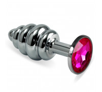 Металлическая анальная пробка спираль Love Toy Rosebud Spiral Metal Plug Purple