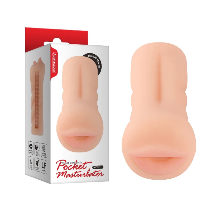 Мини мастурбатор ротик Versatile Realistic Pocket Masturbator-Mouth