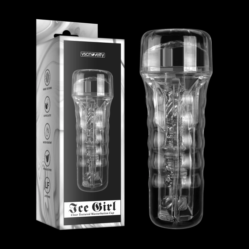 Прозрачный мастурбатор Ice Girl Clear Textured Masturbation Cup