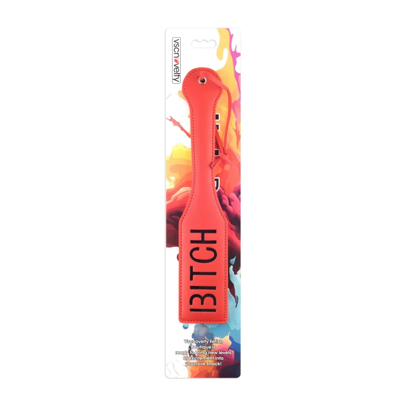 Шлепалка Fetish Boutique Spanking Paddle-BITCH Red