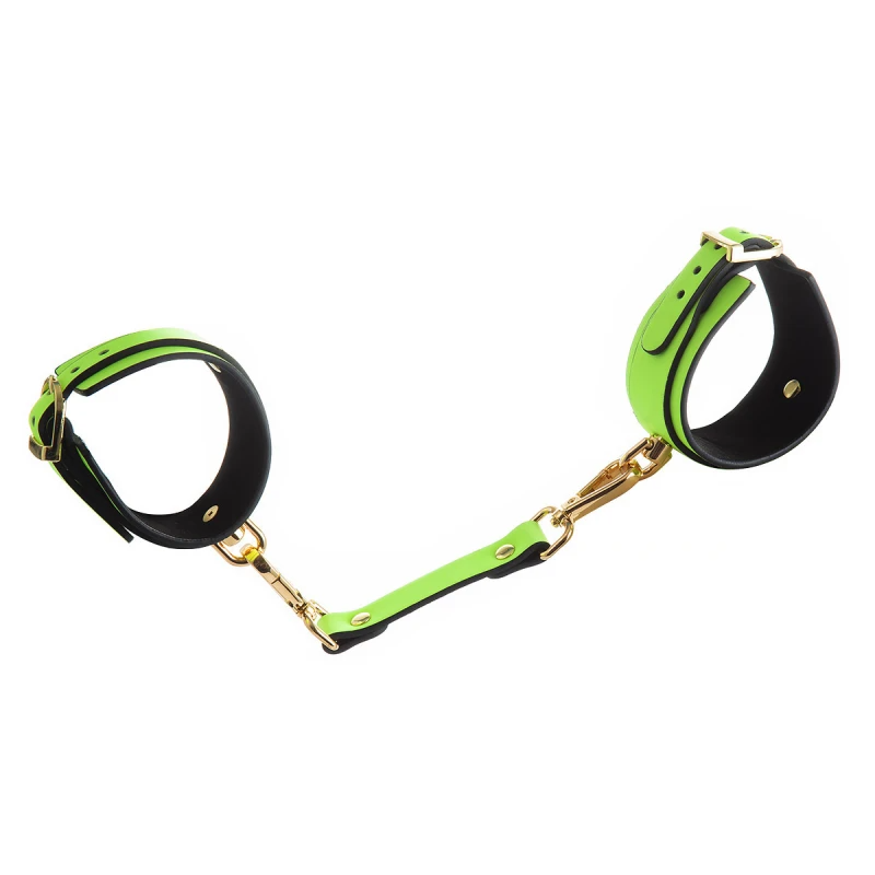 Наручники светящиеся в темноте Fetish Boutique Glow-In-The-Dark Ankle Cuffs Green