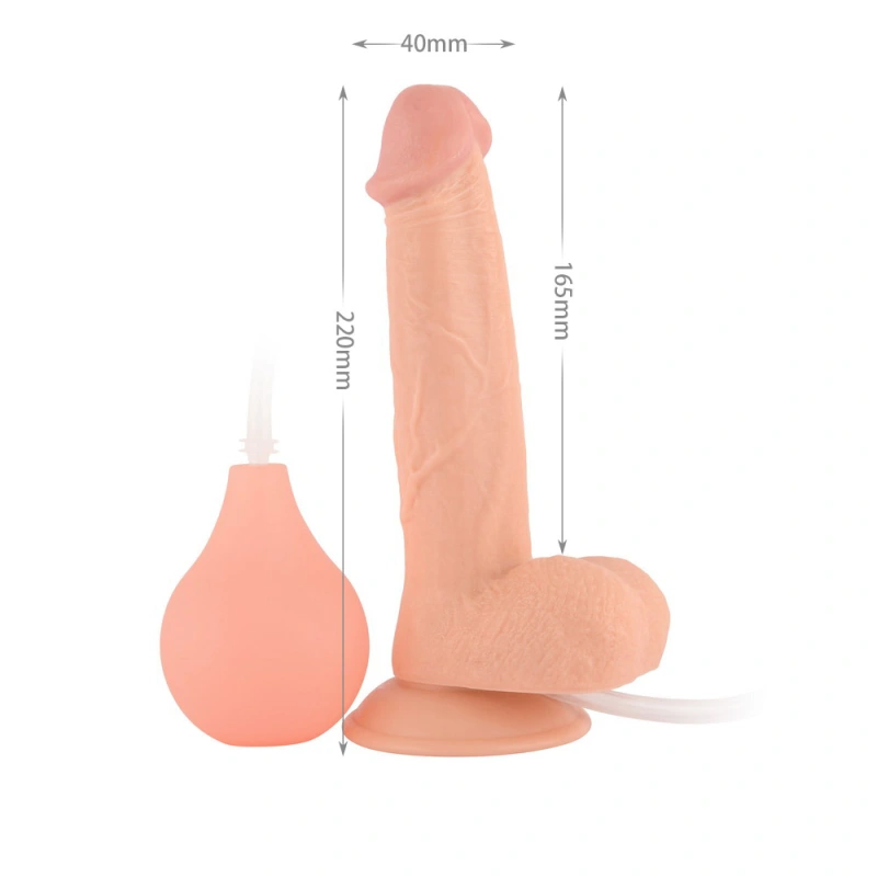 Реалистичный кончающий фаллоимитатор 8.5” Easy-Squirter Ejaculating Realistic Dildo, 22 см