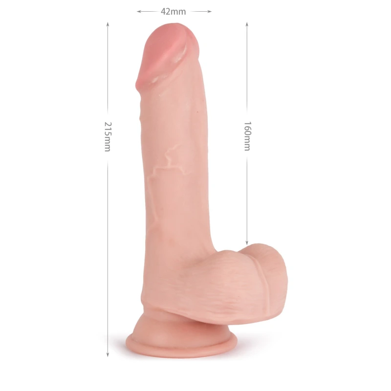 Реалистичный фаллоимитатор 8.5" Knight Cock 3D Triple Density Dildo, 21,5 см
