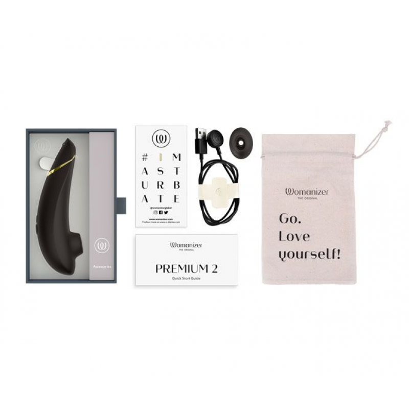 Вакуумный стимулятор клитора Womanizer Premium 2 Black