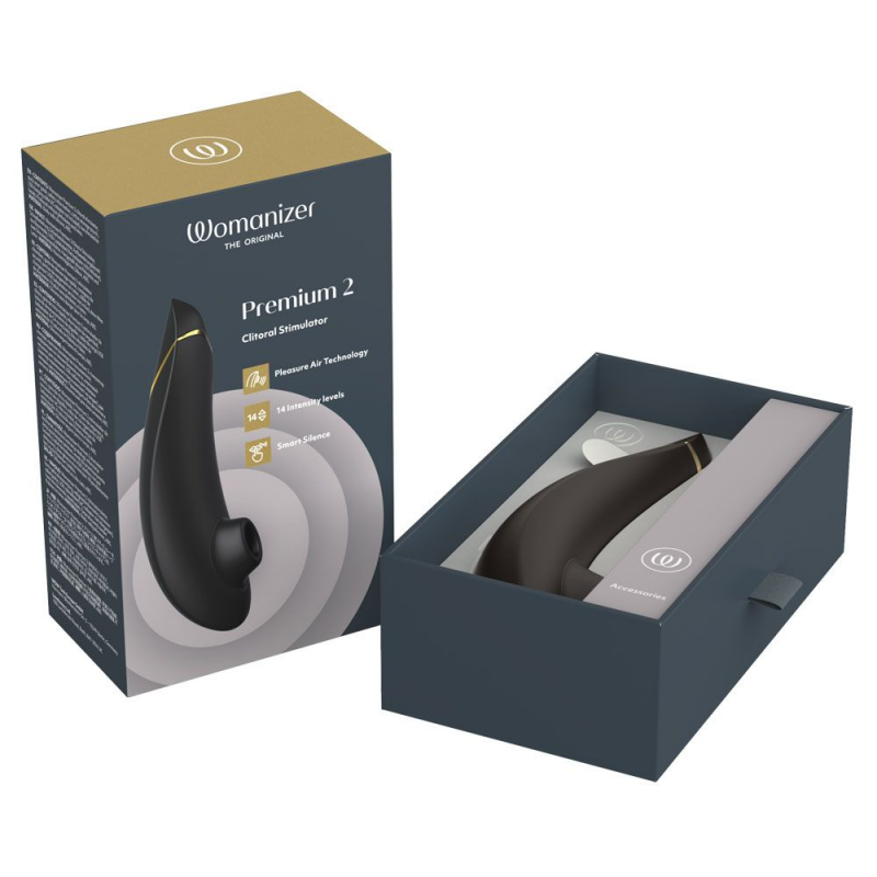 Вакуумный стимулятор клитора Womanizer Premium 2 Black