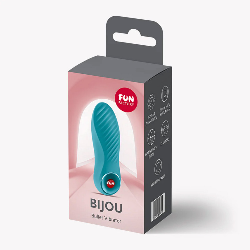 Мини-вибратор голубой Fun Factory Bijou - Aquamarine FF