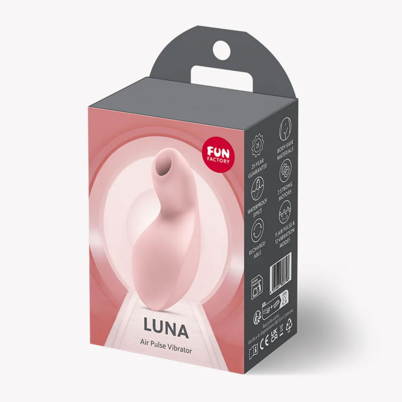 Вакуумный стимулятор клитора с вибрацией розовый Fun Factory Luna