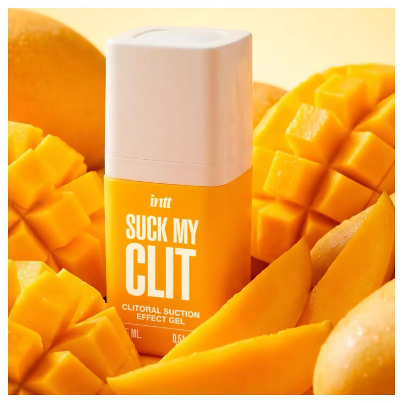 Жидкий вибратор со вкусом тропического манго Intt SUCK MY CLIT Tropical Mango