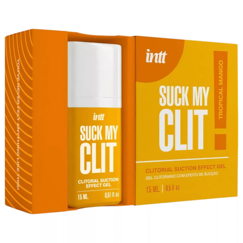 Жидкий вибратор со вкусом тропического манго Intt SUCK MY CLIT Tropical Mango