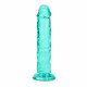 Фаллоимитатор прозрачный голубой Straight Realistic Dildo with Suction Cup, 15,5 см