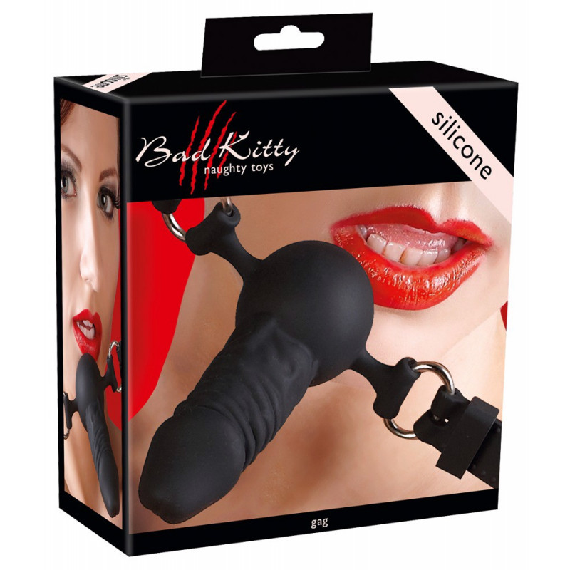 Кляп шарик с членом Bad Kitty Gag Ball Silicone