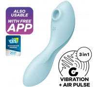 Вакуумный стимулятор Satisfyer Curvy Trinity 5 Connect blue