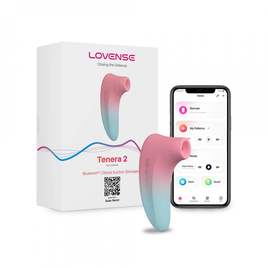 Вакуумный стимулятор клитора с управлением через приложение Lovense Tenera 2 Clitoral Suction Stimulator