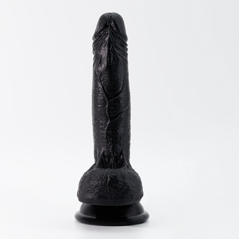 Фаллоимитатор черный CRUSHIOUS INVIKTUS 7 LIQUID SILICONE DILDO BLACK, 19 см