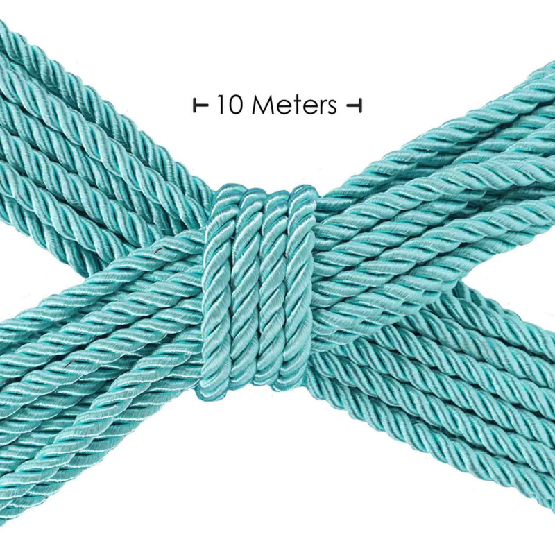Веревка для бондажа голубая Ouch Polyester Bondage Rope - 32.8 ft / 10 м