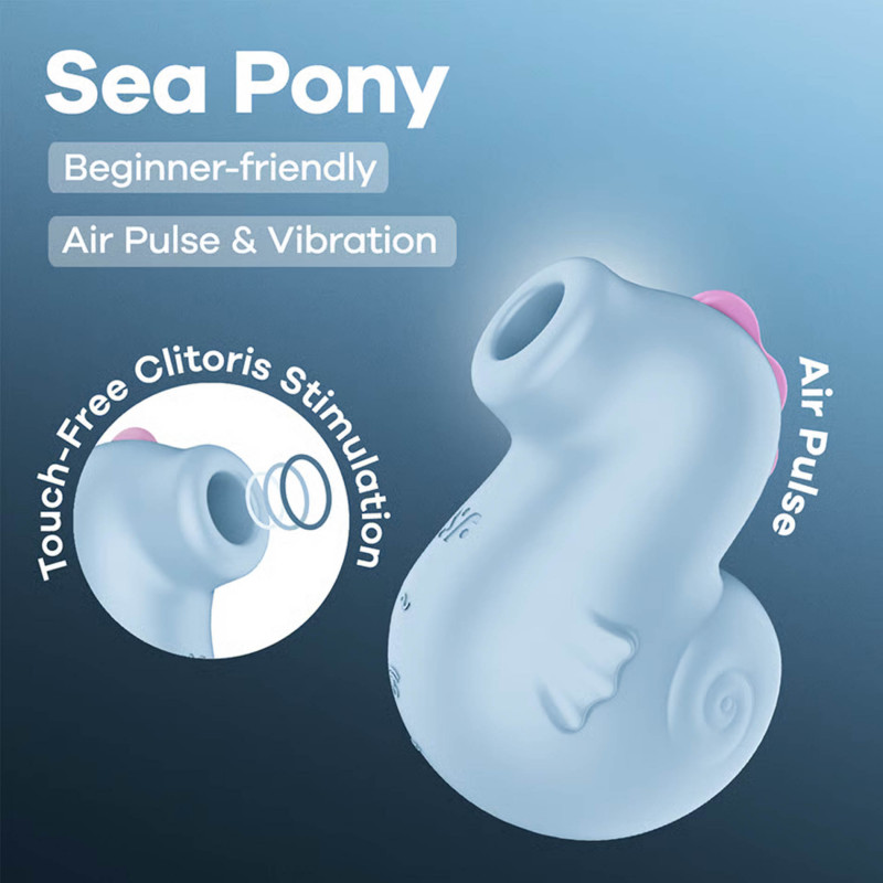 Вакуумный стимулятор клитора с вибрацией 2 в 1 Satisfyer Sea Pony
