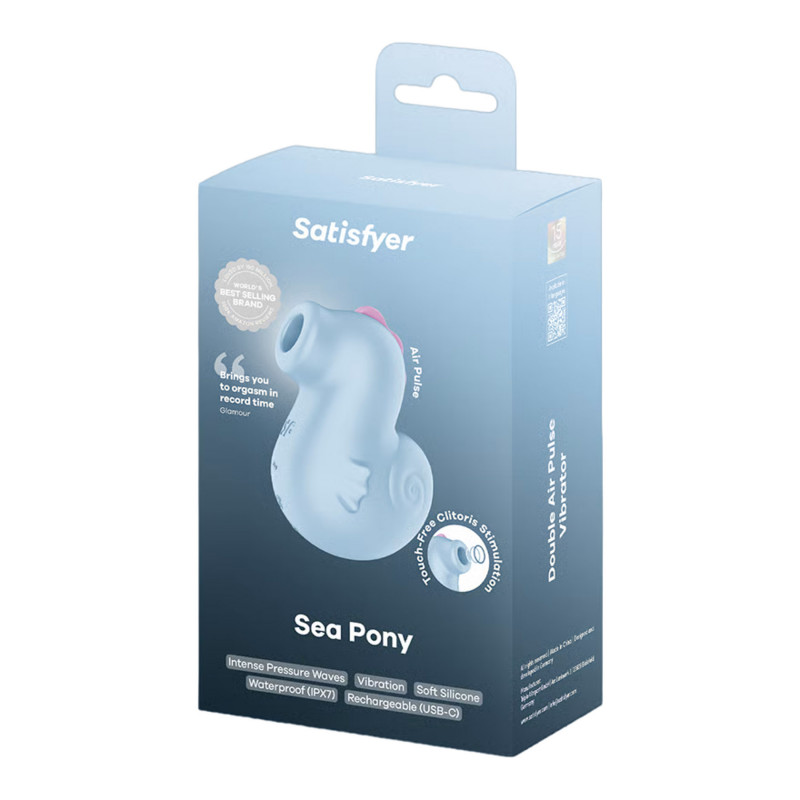 Вакуумный стимулятор клитора с вибрацией 2 в 1 Satisfyer Sea Pony