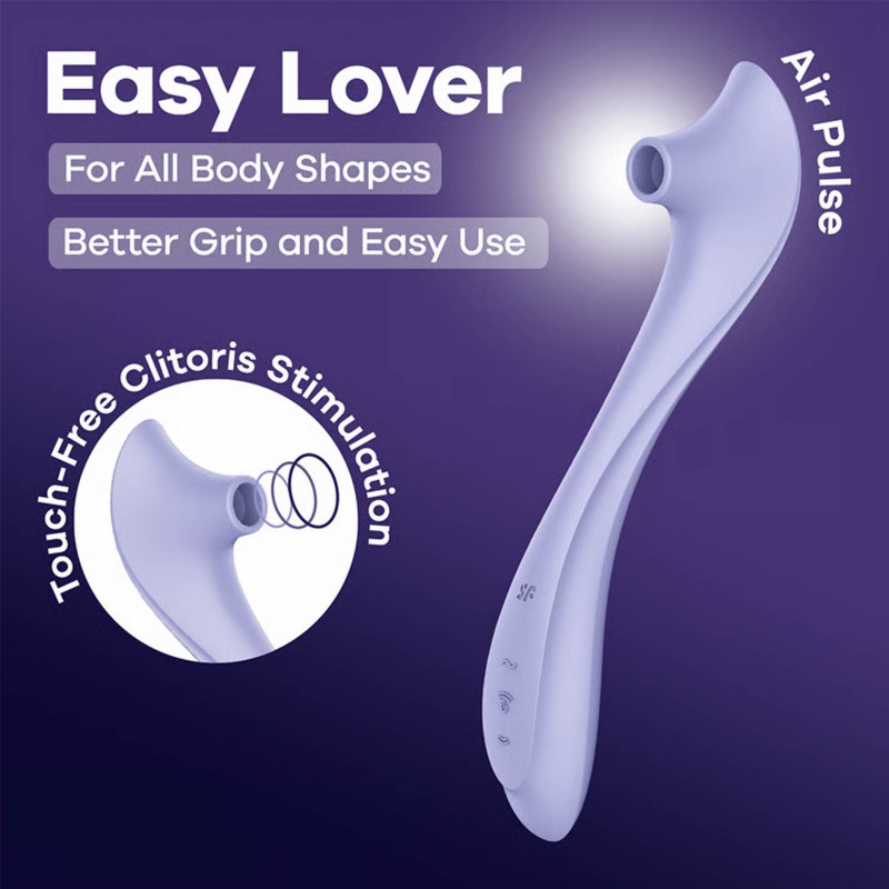 Вакуумный стимулятор клитора с вибрацией 2 в 1 Satisfyer Easy Lover