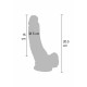 Реалистичный фаллоимитатор черный ToyJoy Dildo 8 inch with Balls Black, 20,5 см