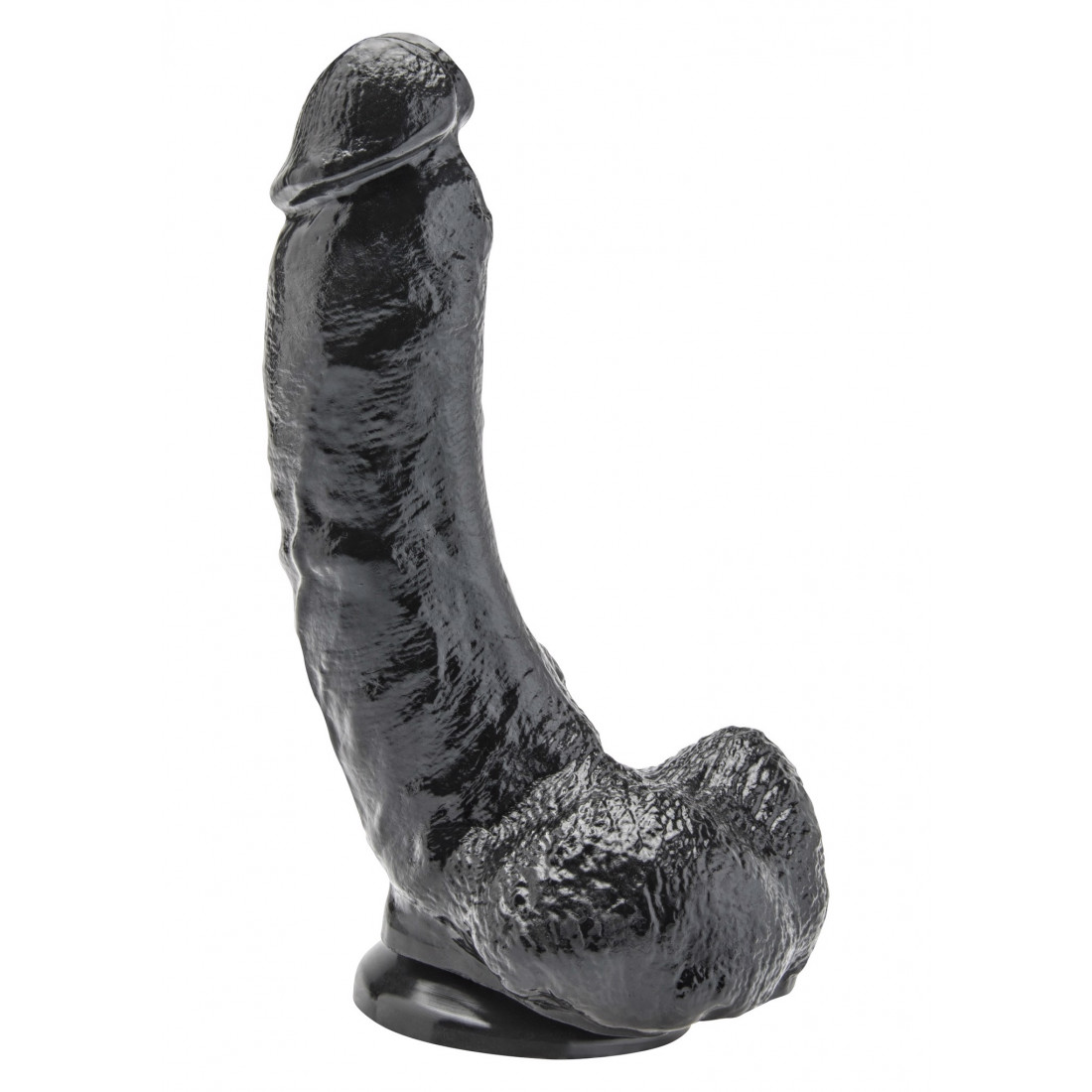 Реалистичный фаллоимитатор черный ToyJoy Dildo 8 inch with Balls Black, 20,5 см 