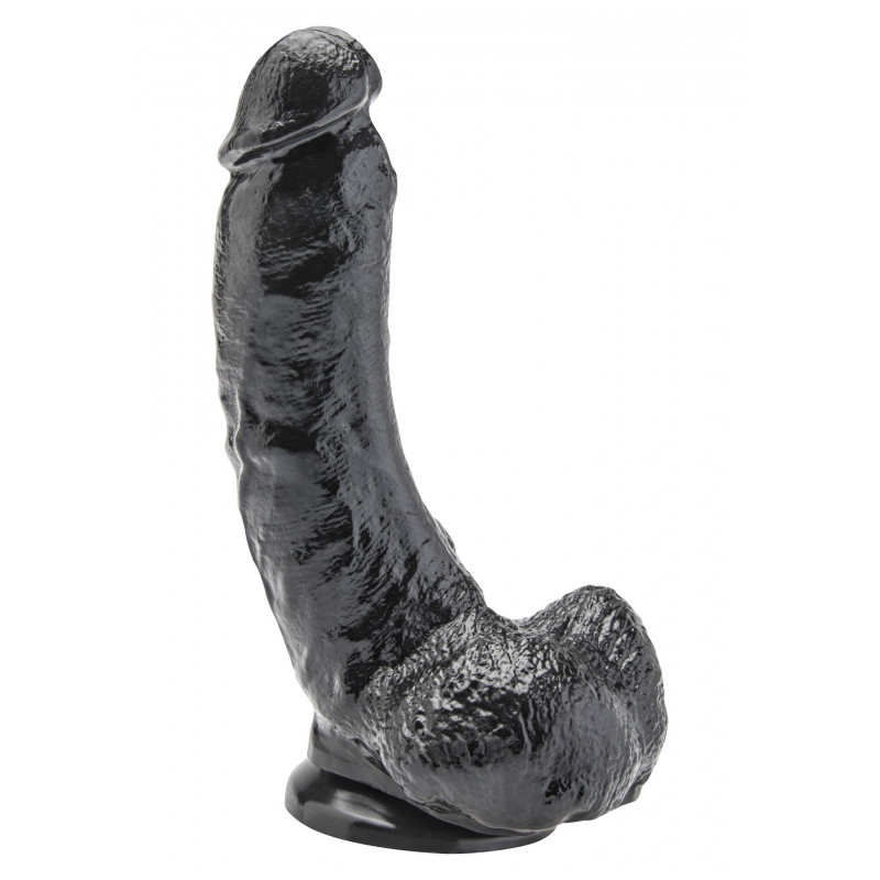 Реалистичный фаллоимитатор черный ToyJoy Dildo 8 inch with Balls Black, 20,5 см