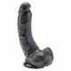 Реалистичный фаллоимитатор черный ToyJoy Dildo 8 inch with Balls Black, 20,5 см