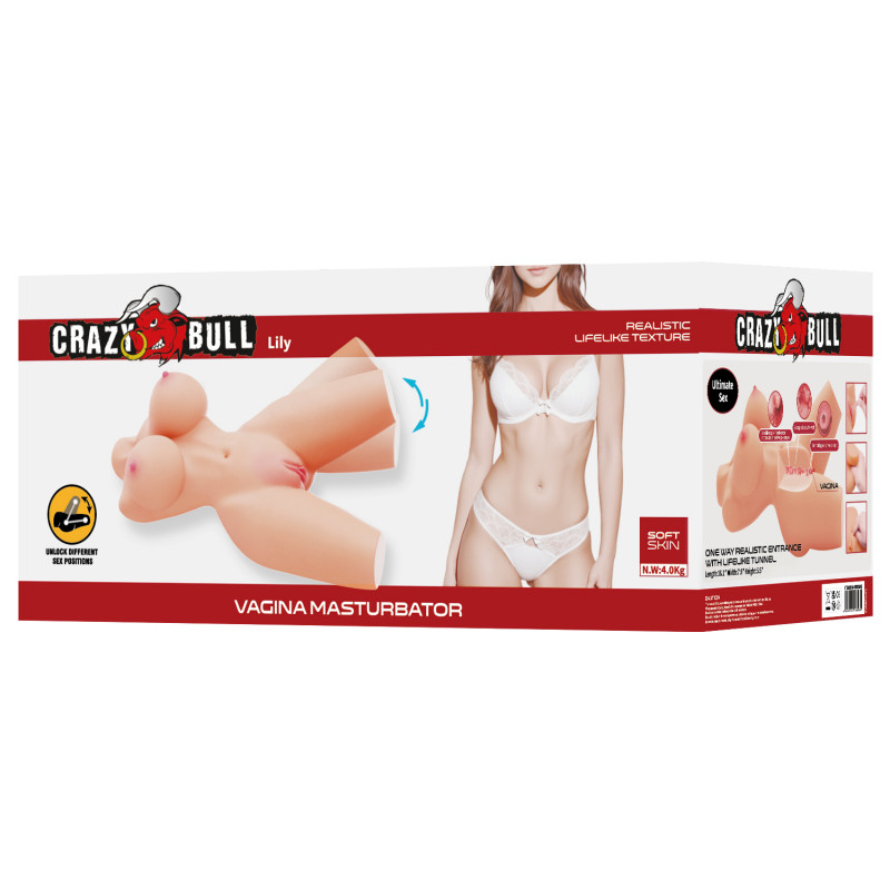 Мастурбатор торс вагина и попка Crazy Bull Lily Vagina & Anal Masturbator