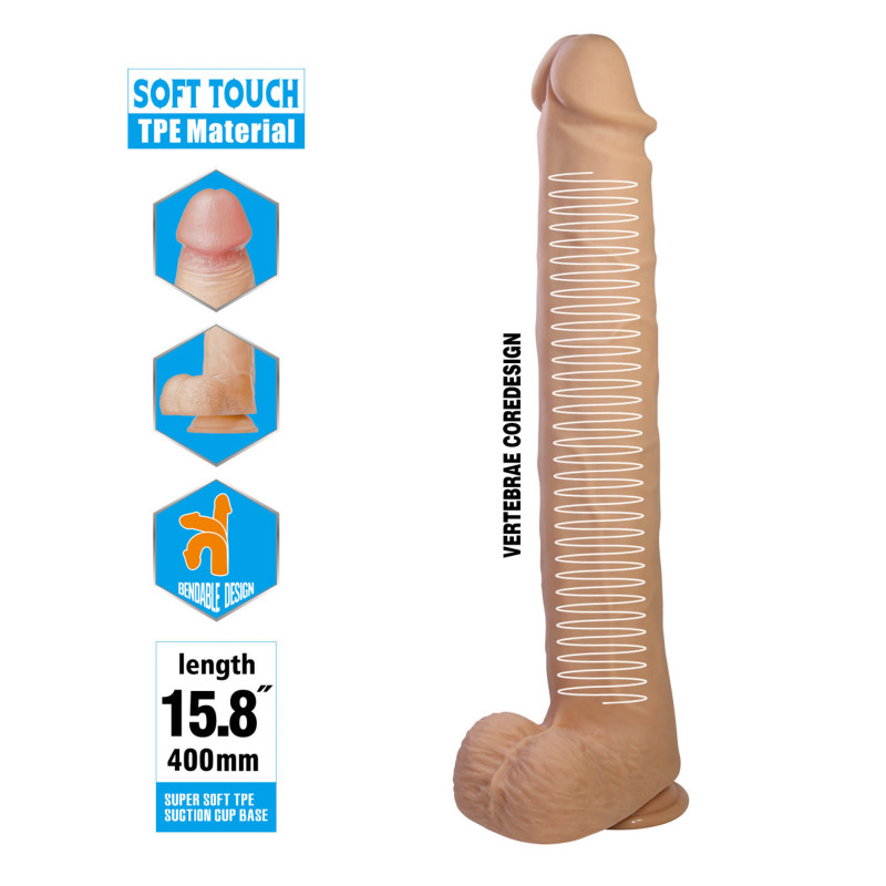 Реалистичный фаллоимитатор гигант Pretty Love Pat – Realistic Dildo, 40 см
