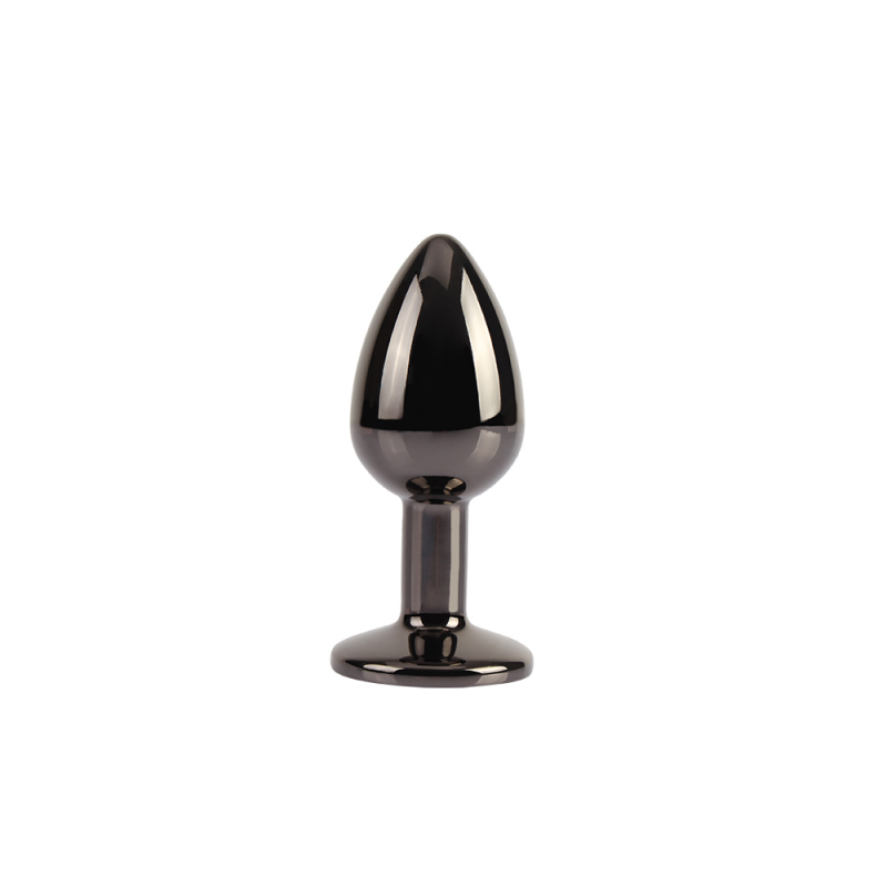 Анальная пробка черная со стразой размер S MATRIX MONT Tungsten Black Gem Butt Plug