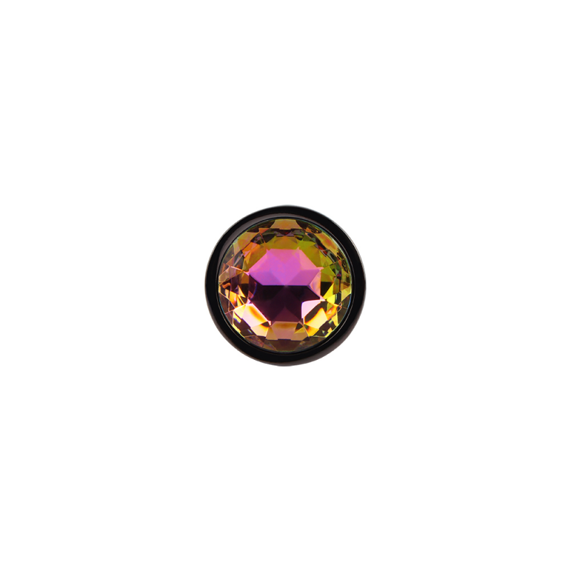 Анальная пробка черная со стразой размер S MATRIX MONT Tungsten Black Gem Butt Plug