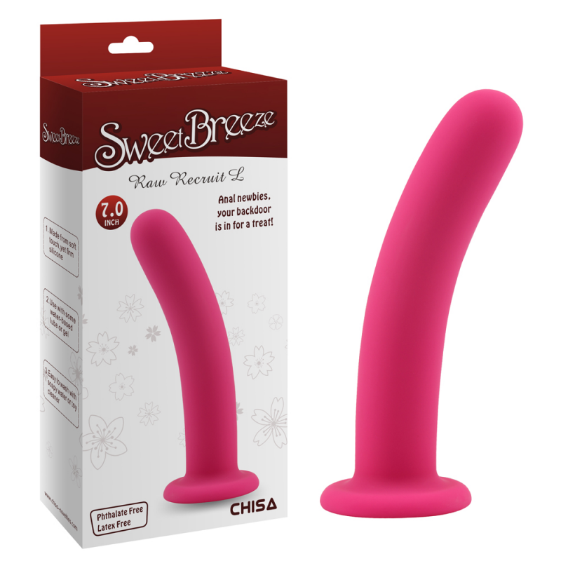 Фаллоимитатор розовый Sweet Breeze Raw Recruit L, 17,8 см