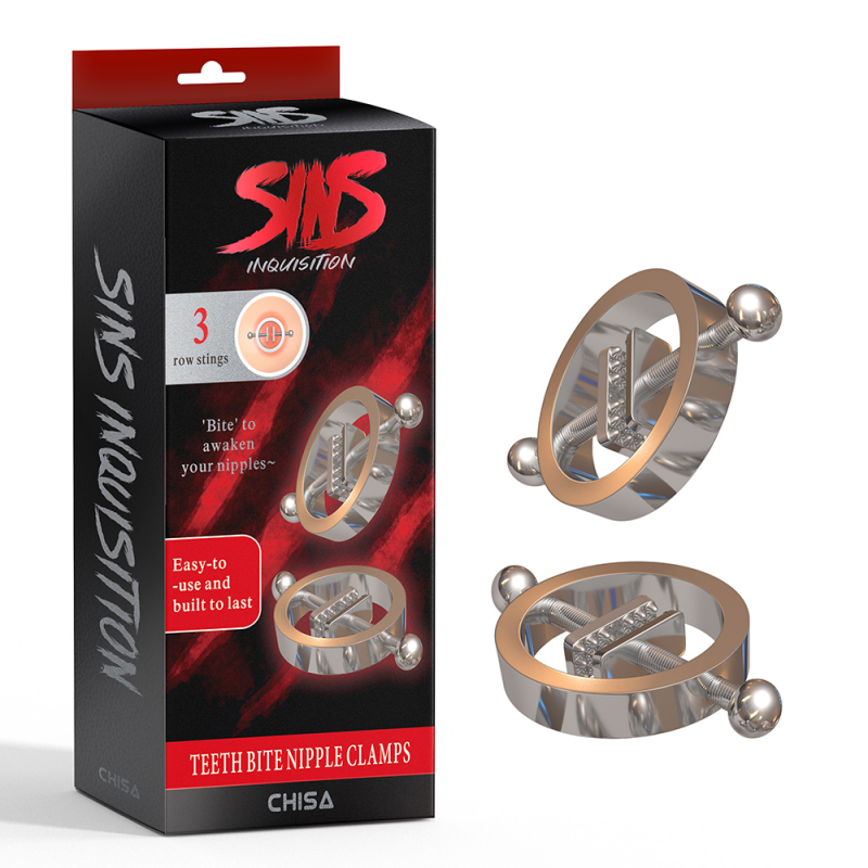 Зажимы на соски Sins Inquisition Teeth Bite Nipple Clamps