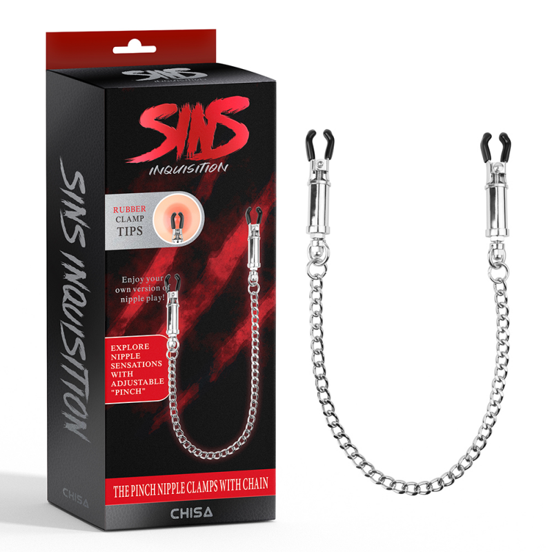 Зажимы на соски на цепочке Sins Inquisition The Pinch Nipple Clamps