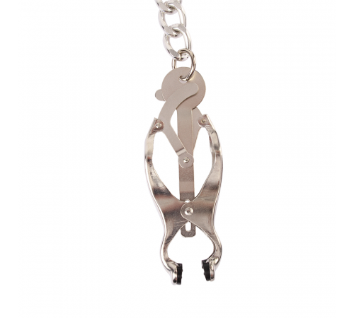 Ошейник с зажимами для сосков Sins Inquisition Master Control Collar with Nipple Clamps