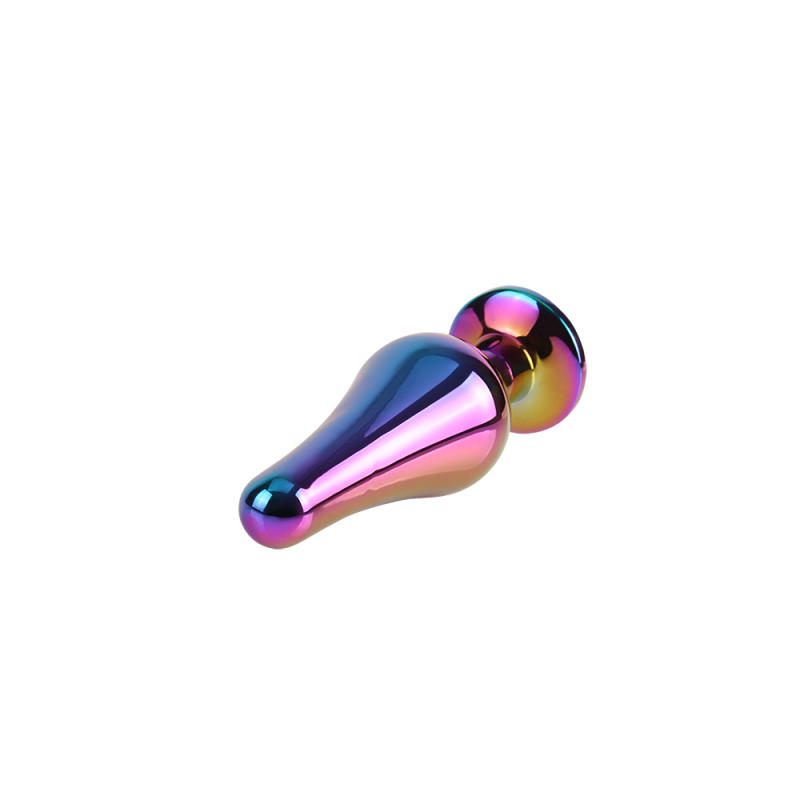 Анальная пробка со стразой размер M MATRIX MONT Classic Rainbow Butt Plug